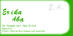 erika aba business card